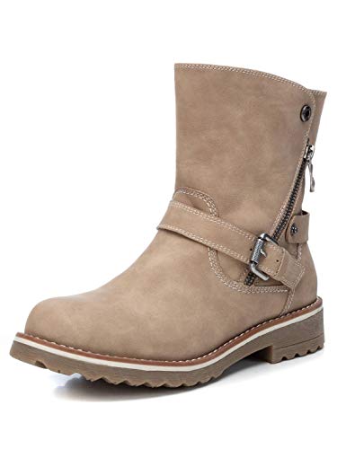 REFRESH - Botín Motera para Mujer - Color Marrón