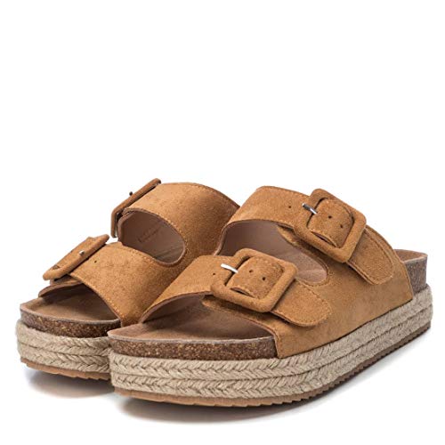 REFRESH - Sandalia para Mujer - Tacón 4 cm - Color Camel - Talla 38