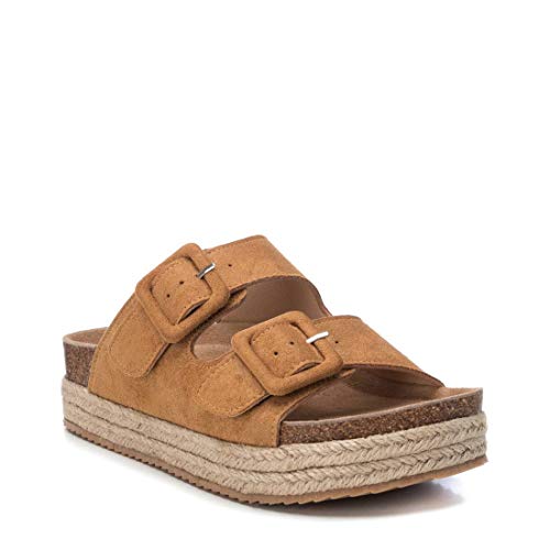 REFRESH - Sandalia para Mujer - Tacón 4 cm - Color Camel - Talla 38