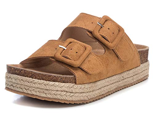REFRESH - Sandalia para Mujer - Tacón 4 cm - Color Camel - Talla 38