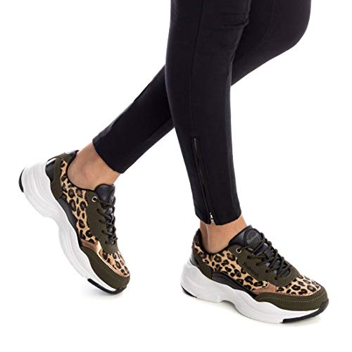 REFRESH - Zapatilla para Mujer - Cierre con Cordones - Color Leopardo - Talla 39