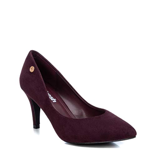 REFRESH - Zapato de salón de Antelina para Mujer - Tacón Fino 7cm - Burdeos - 37 EU