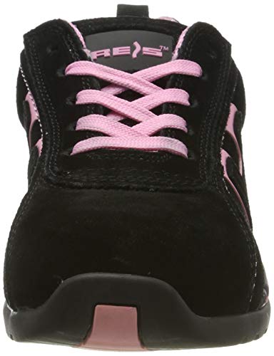 Reis BRARGENTINA36 - Calzado de Seguridad, Color Negro y Rosa, Talla 36