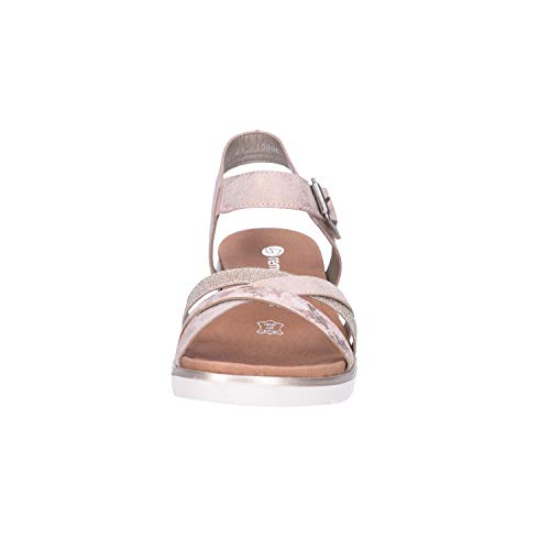 Remonte D4052, Sandalias de Talón Abierto Mujer, Dorado (Rosa/Lightrose/Rosegold 32), 44 EU