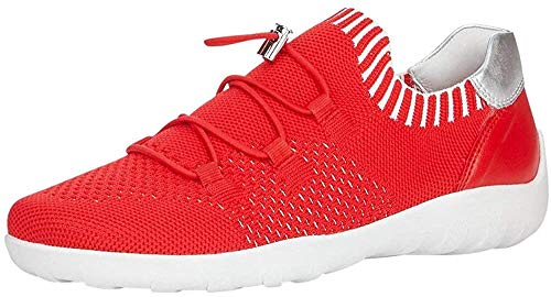 Remonte Mujer Mocasines R3513, señora Zapatilla Deportiva,Calzado de Medio Zapato,Slip-on,Zapato de Ocio,Slip-in Abierto,Flamme/Rosso,42 EU / 8 UK