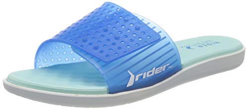 Rider Cross Fem, Zuecos Mujer, Multicolor Blanco Azul y Verde 8464 0, 41/42 EU