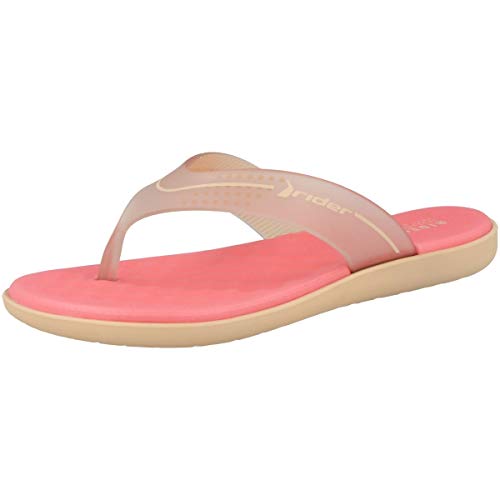 Rider Delta Fem, Chanclas Mujer, Multicolor Beige Transp Beige Rosa 9248 0, 38 EU