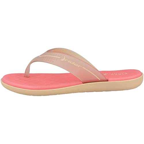Rider Delta Fem, Chanclas Mujer, Multicolor Beige Transp Beige Rosa 9248 0, 38 EU