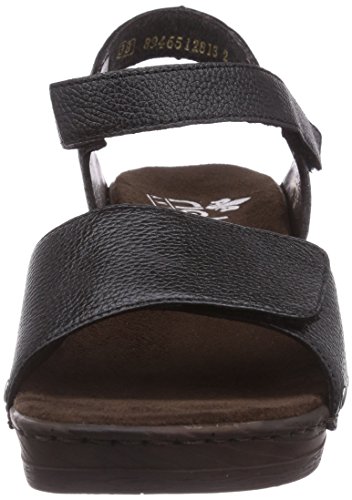 Rieker 66863, Sandalias Punta Cerrada Mujer, Schwarz (Schwarz / 01), 37 EU