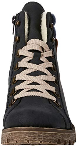 Rieker 785f8, Botines Mujer, Azul (Mare/Navy/Kastanie 14), 38 EU
