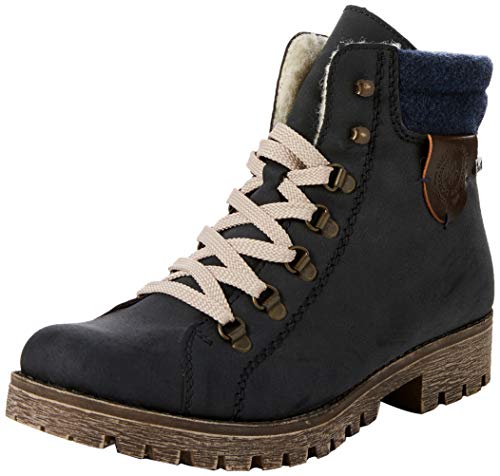 Rieker 785f8, Botines Mujer, Azul (Mare/Navy/Kastanie 14), 38 EU