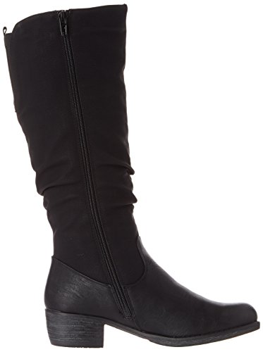 Rieker 93157, Botas Altas Mujer, Negro (Schwarz/Schwarz/Kastanie 00), 36 EU