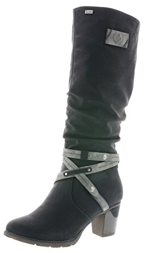Rieker 96054, Botas Altas Mujer, Negro (Schwarz/Smoke 00), 38 EU