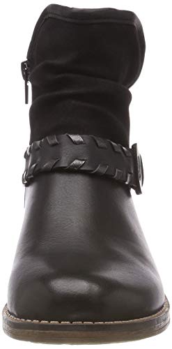 Rieker 97770, Botines Mujer, Negro (Schwarz/Schwarz/Altsilber 00), 38 EU