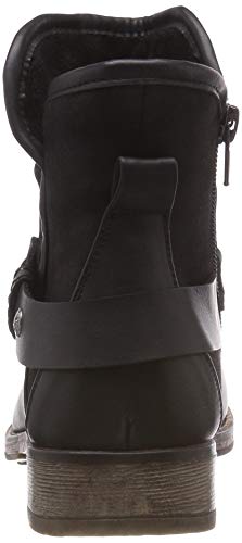 Rieker 97770, Botines Mujer, Negro (Schwarz/Schwarz/Altsilber 00), 38 EU