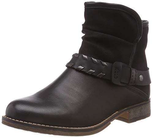 Rieker 97770, Botines Mujer, Negro (Schwarz/Schwarz/Altsilber 00), 38 EU