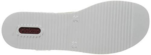 Rieker Frühjahr/Sommer V02Y5, Sandalias Punta Cerrada Mujer, Blanco (Weiss 80), 42 EU