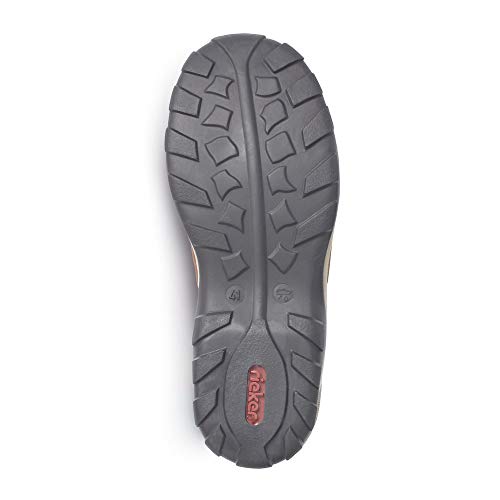 Rieker Hombre Mocasines 08065, de Caballero Zapatilla Deportiva,Calzado de Medio Zapato,Slip-on,Zapato de Ocio,Slip-in Abierto,Mandel,41 EU / 7,5 UK