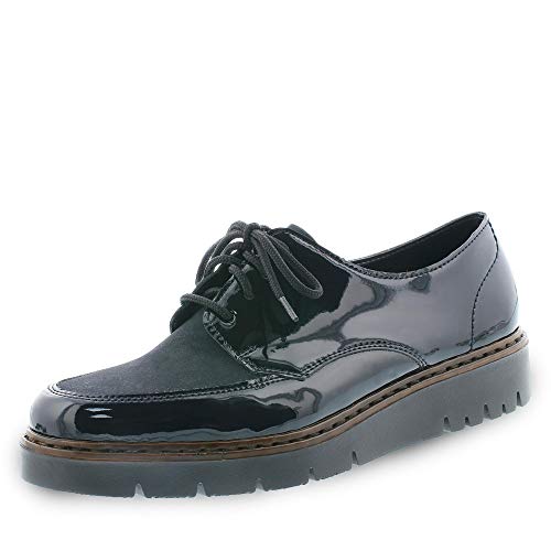 Rieker M5806, Zapatos de Cordones Derby Mujer, Azul (Marine/Atlantic 15), 41 EU
