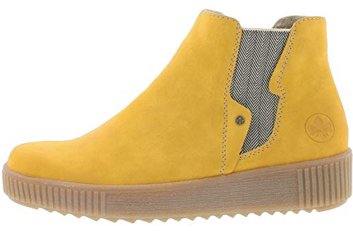 Rieker Mujer Botines Y6461, señora Botas Chelsea, Botas,Botas de Media caña,Botines,botín,Slip on,Botines de Invierno,Forrado,Honig,41 EU / 7.5 UK