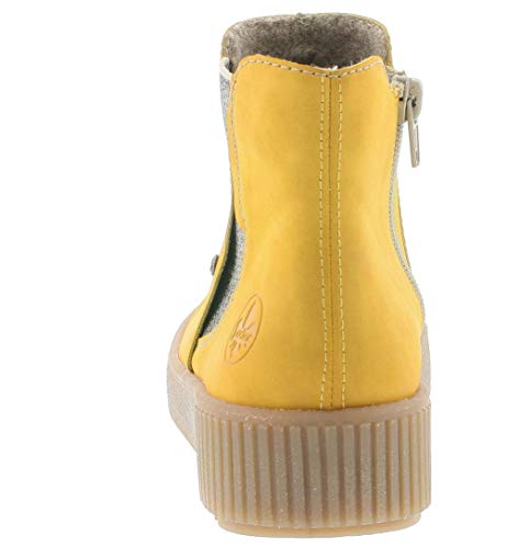 Rieker Mujer Botines Y6461, señora Botas Chelsea, Botas,Botas de Media caña,Botines,botín,Slip on,Botines de Invierno,Forrado,Honig,41 EU / 7.5 UK