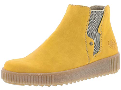 Rieker Mujer Botines Y6461, señora Botas Chelsea, Botas,Botas de Media caña,Botines,botín,Slip on,Botines de Invierno,Forrado,Honig,41 EU / 7.5 UK