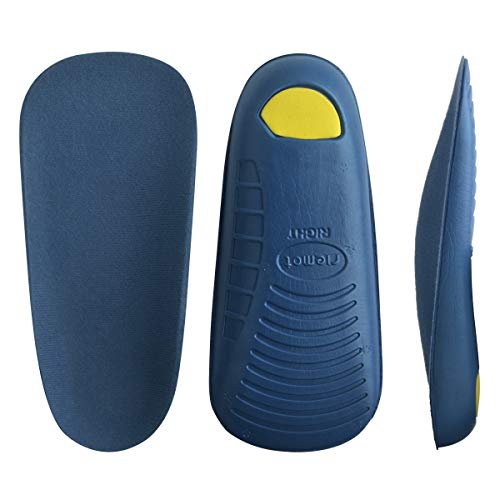 riemot 3/4 Plantillas Ortopédicas para el Tratamiento de la Fascitis Plantar, Pies Planos, los dolores del talón, la rodilla y la espalda Samt