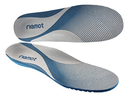 riemot Plantillas Ortopédicas para Hombre Mujer, Plantillas Deportivas, para Soporte para el Arco del Pie, Fascitis Plantar, Corrección del Tobillo, Senderismo, Trabajo, Caminar, Azul 40-46EU