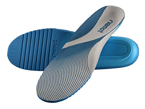 riemot Plantillas Ortopédicas para Hombre Mujer, Plantillas Deportivas, para Soporte para el Arco del Pie, Fascitis Plantar, Corrección del Tobillo, Senderismo, Trabajo, Caminar, Azul 40-46EU