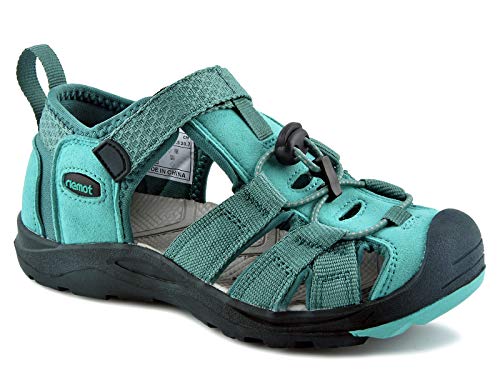 riemot Sandalias Deportivas para Niños, Sandalia para Trekking Verano Zapatillas de Deporte al Aire Libre Zapatos Playa Antideslizantes, para Caminar, Viajar, Senderismo, Correr, Verde 28 EU