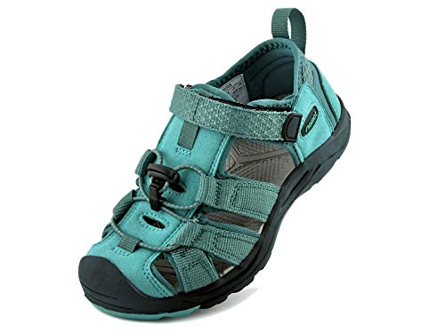 riemot Sandalias Deportivas para Niños, Sandalia para Trekking Verano Zapatillas de Deporte al Aire Libre Zapatos Playa Antideslizantes, para Caminar, Viajar, Senderismo, Correr, Verde 28 EU