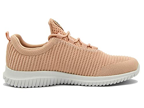 riemot Zapatillas Deportivas de Mujer, Zapatos para Correr Deporte al Aire Libre Running Fitness Gimnasio Súper Ligeras y Transpirables Sneakers Calzado Casual, Rosa EU 40