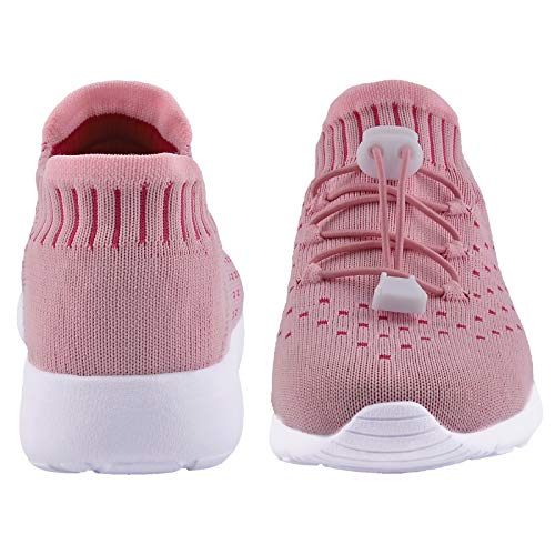 riemot Zapatillas Deportivas para Niño Niña, Zapatos para Correr Deporte al Aire Libre Running Súper Ligeras y Antideslizante Transpirables Sneakers Calzado Casual, Rosa EU 32