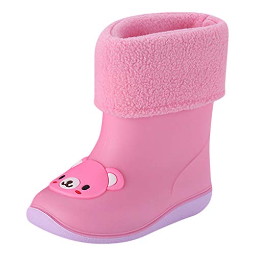 Riou Botas de Agua Unisex Niños Animal de Dibujos Animados Botas de Lluvia Zapatos Casuales Antideslizante Bebe Chicos Chicas Zapatos Calzado