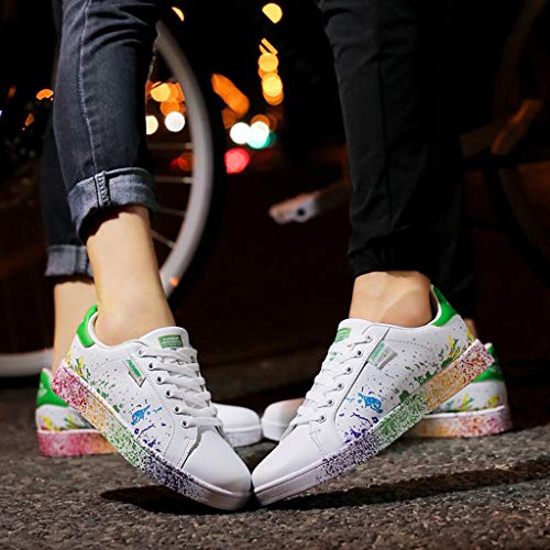 riou Zapatillas de Deportivos de Running para Mujer Zapatos Blancos Alpargatas Mujer cuña Fitness Casuales Aire Libre y Deporte Gimnasia Ligero Sneakers 35-46