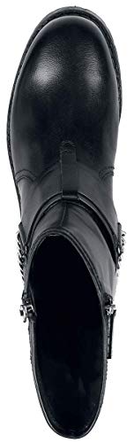 Rock Rebel by EMP Botas Negras con Cremalleras, Bandas Decorativas y Cadena Hombre Botas Negro EU41