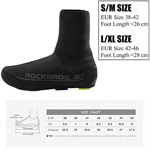 ROCKBROS Cubrezapatillas Ciclismo MTB Carretera Invierno Térmico Anti Viento Transpirable para Hombres Mujeres