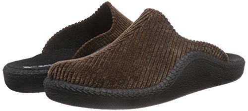 Romika Mokasso 220 71040 65 100 - Pantuflas de tela para hombre, Marrón, 40