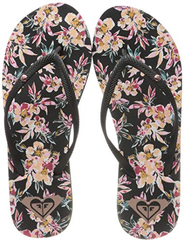 Roxy Bermuda Print, Chanclas Mujer, Black Graphic, 39 EU