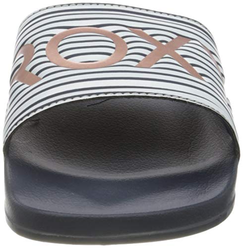 Roxy Slippy Sandal for Women, Sandalias deslizantes. Hombre, Azul índigo, 36 EU