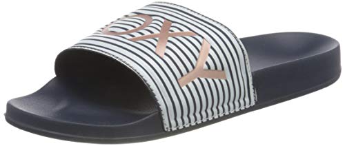 Roxy Slippy Sandal for Women, Sandalias deslizantes. Hombre, Azul índigo, 36 EU