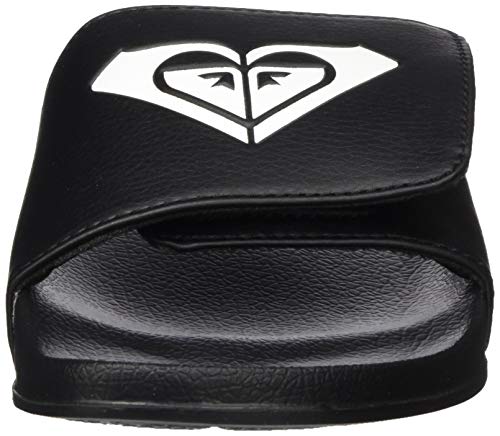 Roxy Slippy Slide, Zapatos de Playa y Piscina para Mujer, Multicolor (Black/White BKW), 37 EU