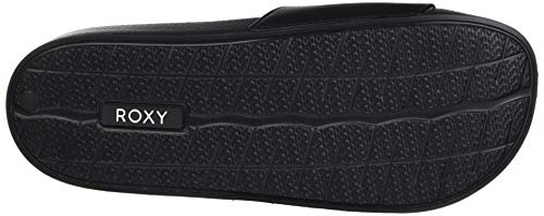 Roxy Slippy Slide, Zapatos de Playa y Piscina para Mujer, Multicolor (Black/White BKW), 37 EU