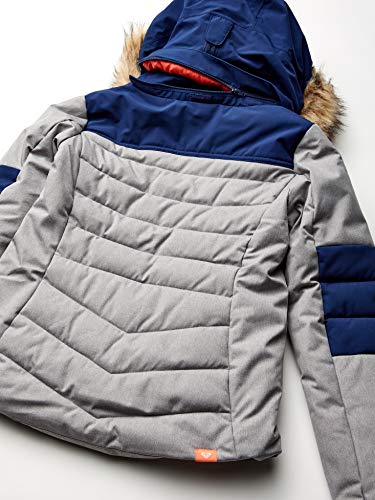 ROXY Snow Big Bamba Girl Jacket, Heather Grey, 12/L