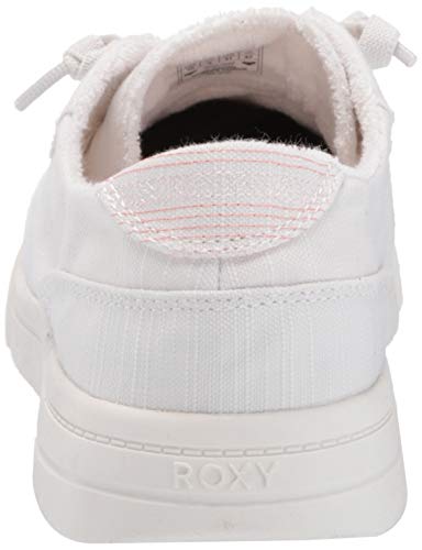 Roxy Zapatillas Cannon sin cordones para mujer, blanco (Blanco brillante), 36.5 EU