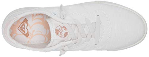 Roxy Zapatillas Cannon sin cordones para mujer, blanco (Blanco brillante), 36.5 EU
