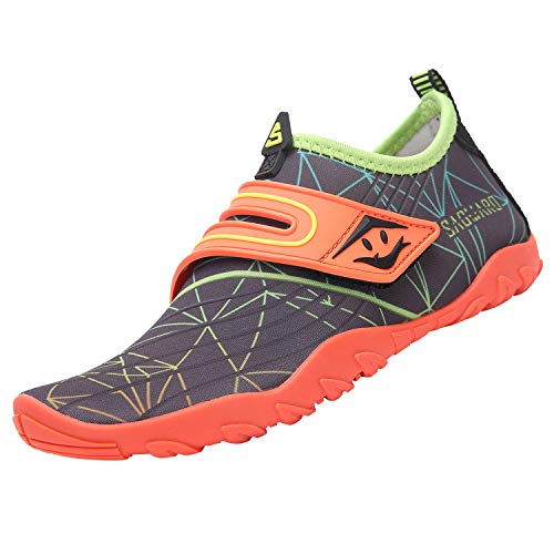 SAGUARO Acuáticos Calzado de Natación Verano Niñas Antideslizante con Suela Gruesa Escarpines Descalzos Naranja Gr.28