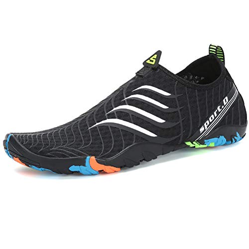 SAGUARO Escarpines Hombre Mujer Agua Calzado Playa Zapatillas para Deportes Acuáticos Buceo Snorkel Surf Natación Piscina Vela Mares Rocas Río Zapatos, Blanco 43