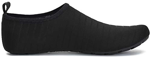 SAGUARO Escarpines Hombre Mujer para Buceo Snorkel Surf Natación Piscina Vela Mares Rocas Río Zapatos para Agua Calzado Playa Zapatillas Deportes Acuáticos (033 Negro,42/43 EU)