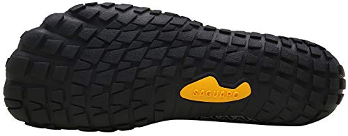 SAGUARO Hombre Mujer Barefoot Zapatillas de Trail Running Minimalistas Zapatillas de Deporte Fitness Gimnasio Caminar Zapatos Descalzos para Correr en Montaña Asfalto Escarpines de Agua, Negro, 44 EU
